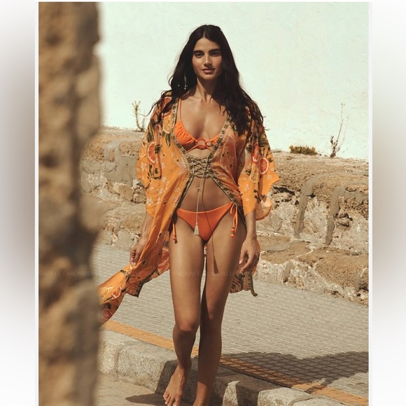 Agua Bendita Selam Vita Tunic Cover up Caftan NWT One Size - Picture 15 of 16